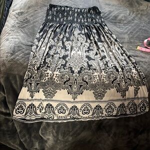 Cute printed tube top dress